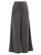 Roksanda - Louisa High-rise Wool Wide-leg Trousers - Womens - Grey
