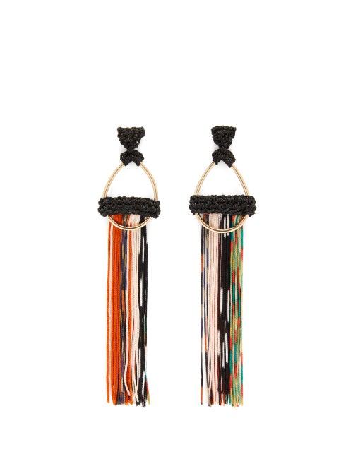 Matchesfashion.com Missoni - Lurex Thread Tassel Earrings - Womens - Multi