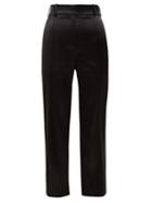Matchesfashion.com Alexandre Vauthier - Slim Fit Satin Trousers - Womens - Black