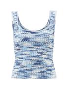 Staud - Gardenia Space-dye Knit Tank - Womens - Blue Multi