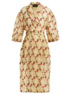Matchesfashion.com Simone Rocha - Floral Embroidered Lace Tulle Coat - Womens - Yellow Multi