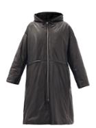Matchesfashion.com Joseph - Cocon Hooded Padded Leather Coat - Womens - Black