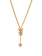 Matchesfashion.com Givenchy - Crystal Embellished Arrow Necklace - Womens - Gold
