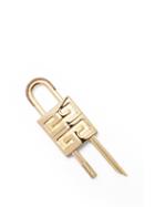 Matchesfashion.com Givenchy - 4g Leather-trim Padlock Charm - Mens - Gold