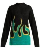 Prada Flame Intarsia-knit Mohair-blend Sweater