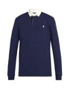 Matchesfashion.com Polo Ralph Lauren - Logo Embroidered Cotton Rugby Shirt - Mens - Navy