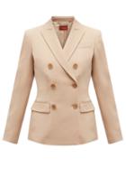 Matchesfashion.com Altuzarra - Double-breasted Wool-blend Jacket - Womens - Beige