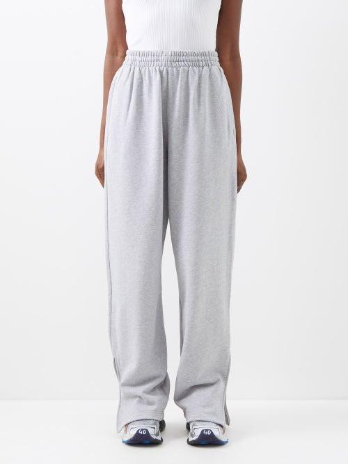 Wardrobe.nyc Wardrobe. Nyc - X Hailey Bieber Cotton-jersey Track Pants - Womens - Grey