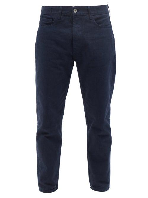 Ymc - Tearaway Relaxed-leg Organic-cotton Jeans - Mens - Navy