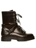 Valentino Rockstud Tread-sole Leather Ankle Boots