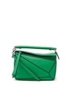 Loewe - Puzzle Mini Leather Cross-body Bag - Womens - Green