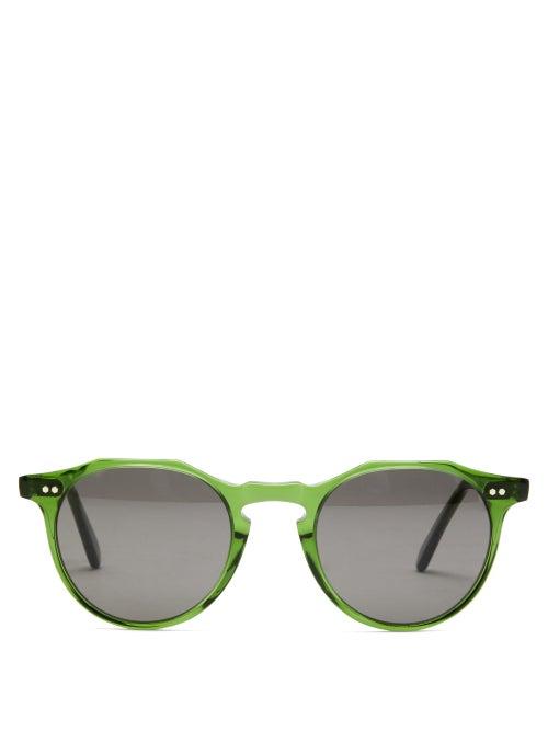 Monc - Kallio Round Bio-acetate Sunglasses - Mens - Green