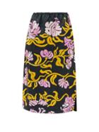 Matchesfashion.com Marni - Tropical-print Silk-twill Midi Skirt - Womens - Green Print