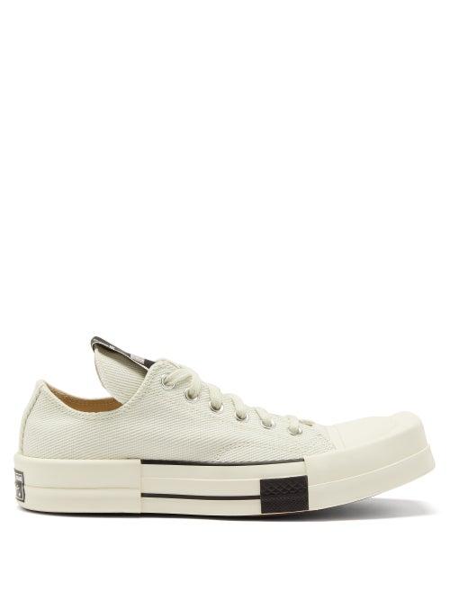 Rick Owens Drkshdw X Converse - X Converse Turbodrk Chuck 70 Canvas Trainers - Womens - White