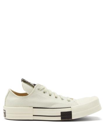Rick Owens Drkshdw X Converse - X Converse Turbodrk Chuck 70 Canvas Trainers - Womens - White