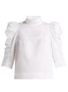 Chloé Puffed-sleeve Cotton Blouse