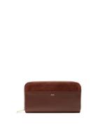 A.p.c. Claire Zip-around Leather And Suede Wallet
