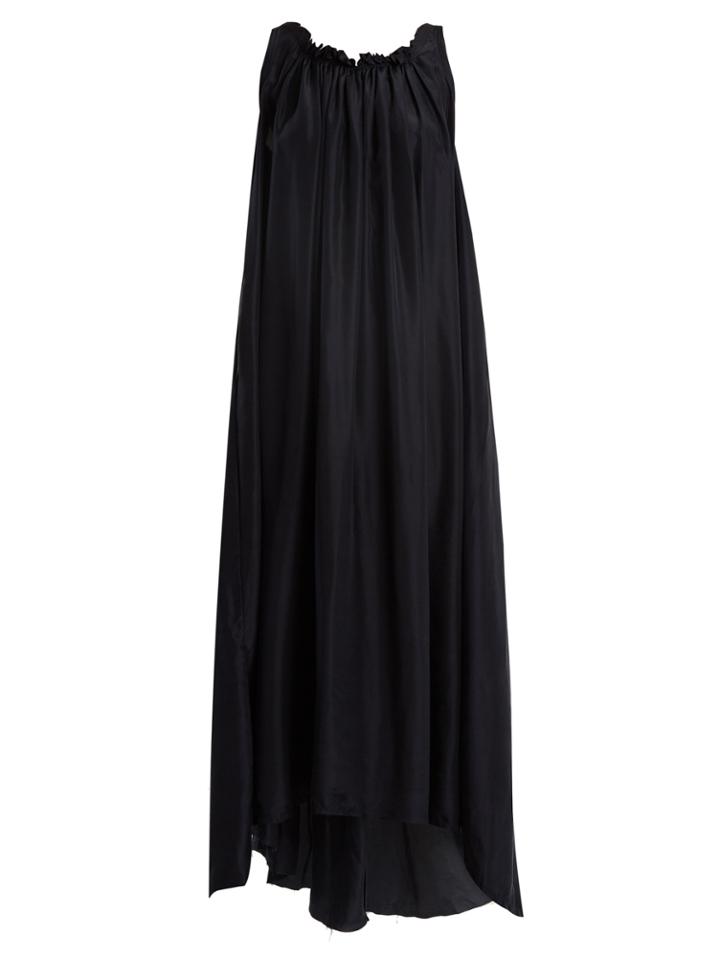 Loup Charmant Gather Scoop-back Silk Dress