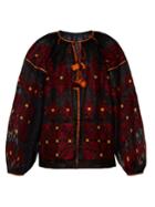 Vita Kin Pixel Embroidered Linen Blouse