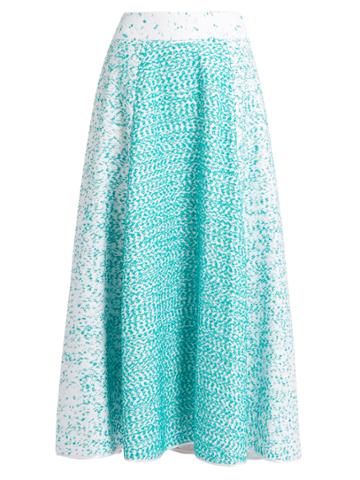 Carl Kapp Flecked Fil Coup Midi Skirt