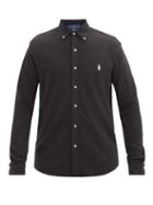 Matchesfashion.com Polo Ralph Lauren - Logo-embroidered Cotton-mesh Shirt - Mens - Black