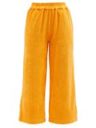 Terry - Capri Cotton-terry Trousers - Womens - Orange
