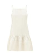 Matchesfashion.com Three Graces London - Skye Square-neck Cotton Mini Dress - Womens - Ivory