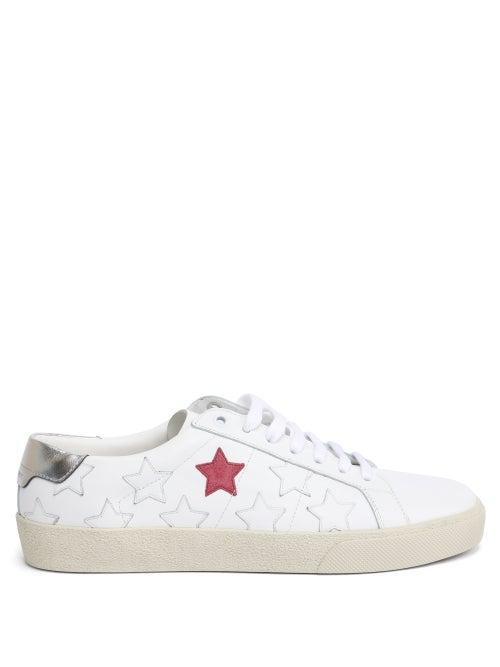 Saint Laurent - Court Classic California Low-top Leather Trainers - Womens - White Multi