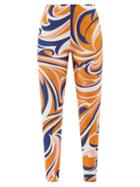 Emilio Pucci - Vortici-print Stretch-econyl Leggings - Womens - Navy Print