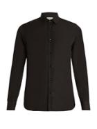 Saint Laurent Crystal-embellished Single-cuff Cotton Shirt