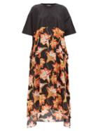 Matchesfashion.com Raey - Lily Print Silk And Cotton T Shirt Dress - Womens - Red Print