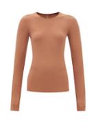 Commando - Round-neck Ribbed-jersey Top - Womens - Brown
