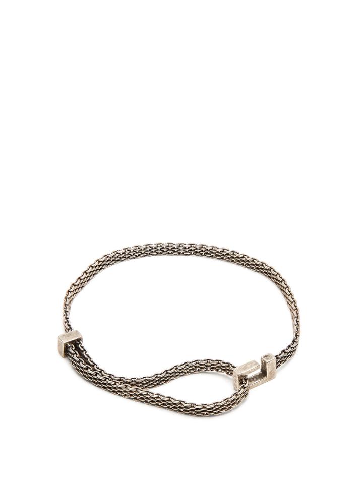 Title Of Work Macro-mesh Sterling-silver Bracelet