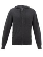 Sunspel - Hooded Cashmere Track Jacket - Mens - Dark Grey
