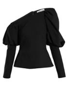 Osman Orla Asymmetric Puff-sleeved Top