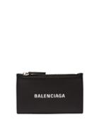 Matchesfashion.com Balenciaga - Logo Print Leather Cardholder - Womens - Black