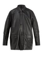 Matchesfashion.com Balenciaga - Oversized Leather Jacket - Mens - Black