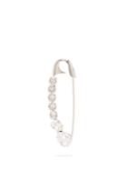 Matchesfashion.com Sonia Rykiel - Crystal Embellished Safety Pin Brooch - Womens - Silver
