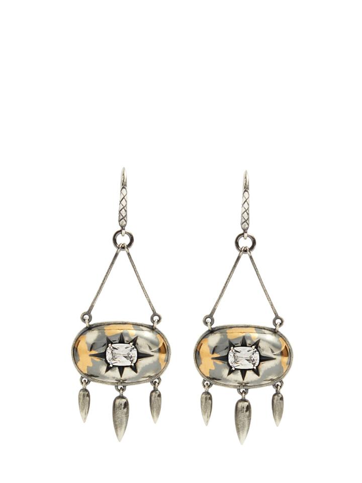 Bottega Veneta Stellular Cubic-zirconia Drop-earrings