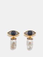 Begm Khan - Cyclops 24kt Gold-plated Earrings - Womens - Pearl