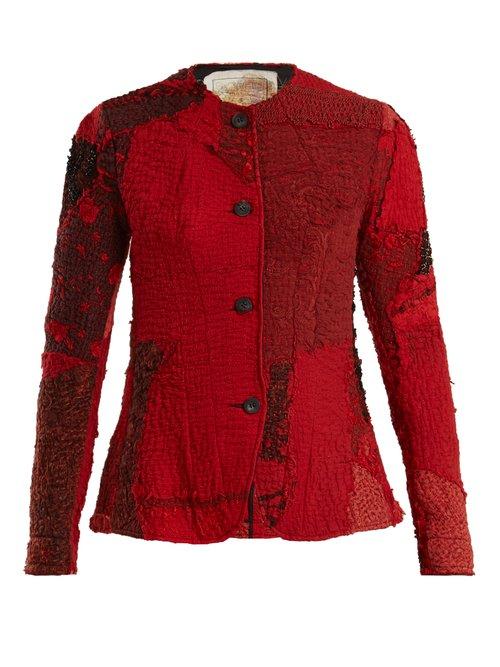Matchesfashion.com By Walid - Yoni 19th Century Panelled Silk Jacket - Womens - Red Multi