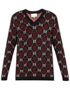 Gucci Gg Intarsia-knit Alpaca And Wool-blend Sweater