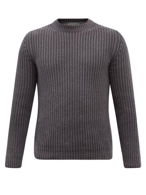 Iris Von Arnim - Levi Ribbed-knit Cashmere Sweater - Mens - Grey