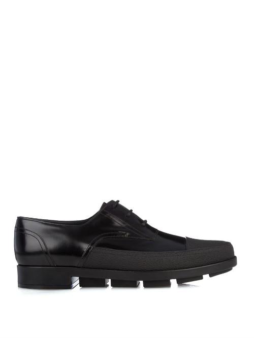 Balenciaga Leather And Rubber Derby Shoes