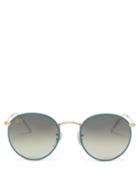 Ray-ban - Round Metal Sunglasses - Womens - Blue Gold