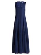 Matchesfashion.com Elizabeth And James - Lenox Sleeveless Linen Blend Dress - Womens - Indigo