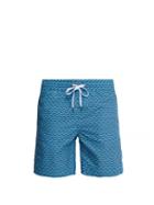 Matchesfashion.com Onia - Charles Graphic Print Swim Shorts - Mens - Blue Multi