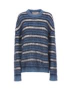 Matchesfashion.com Marni - Dropped-sleeve Striped Sweater - Womens - Blue Stripe