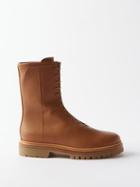 Legres - 08 Lace-up Grained-leather Boots - Womens - Tan