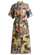 Chufy Safari-print Linen Dress